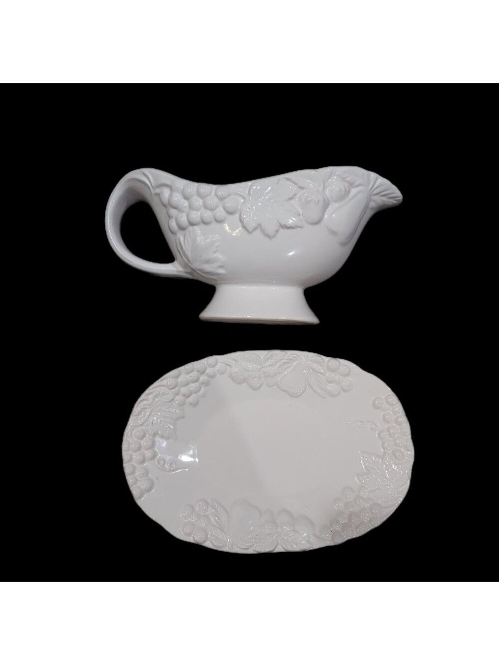 Himark Gravy Boat with Underplate 4" high 14 oz